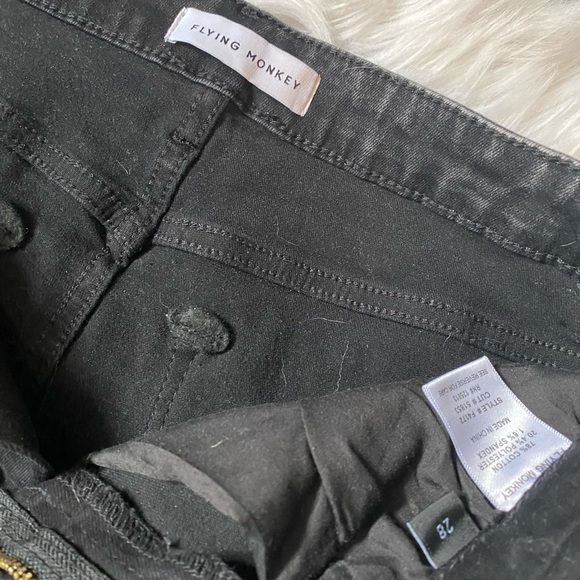 Black, high waisted, acid wash Jean - Picture 2 of 5